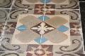 Antique motif floor tiles