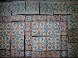 Antique  floor tiles model: Jugendstil ceramic motif tiles
