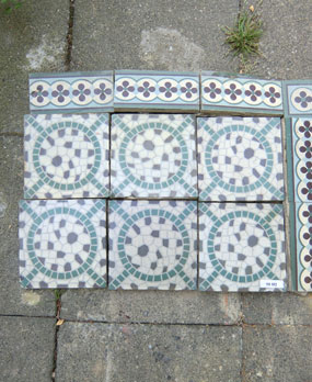 Antique  floor tiles model: Art- deco ceramic motif tiles