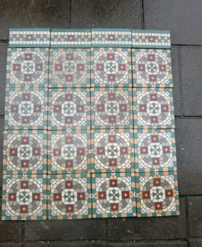 Antique floor tiles modell :Jugendstil ceramic motif tiles