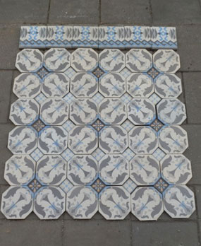 Antique floor tiles modell :Jugendstil ceramic motif tiles  