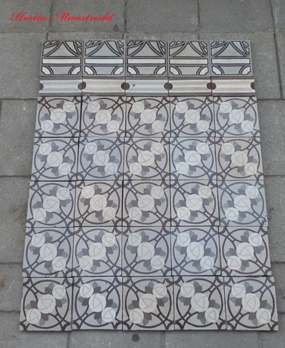 Antique floor tiles modell :Jugendstil ceramic motif tiles  