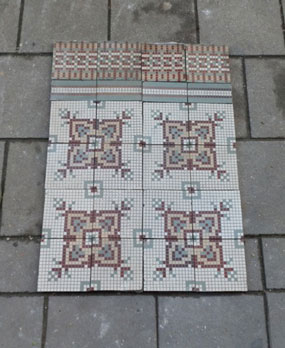 Antique floor tiles modell :Jugendstil ceramic motif tiles  