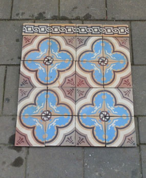 Antique floor tiles modell :Jugendstil ceramic motif tiles  