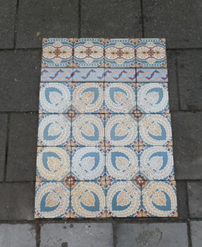 Antique floor tiles modell :Jugendstil ceramic motif tiles  