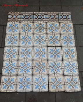 Antique floor tiles modell :Jugendstil ceramic motif tiles  