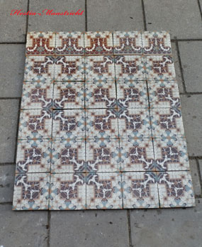 Antique  floor tiles model: Jugendstil ceramic motif tiles