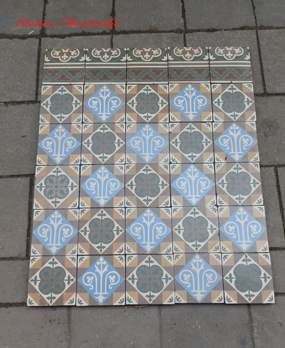 Antique floor tiles modell :Jugendstil ceramic motif tiles