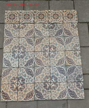Antique  floor tiles modell :Jugendstil ceramic motif tiles