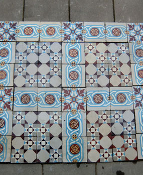 Antique  floor tiles modell : Art-Deco ceramic motif tiles