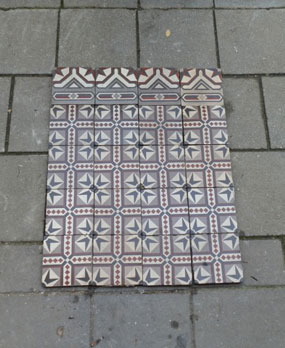 Antique  floor tiles model: Art-deco ceramic motif tiles