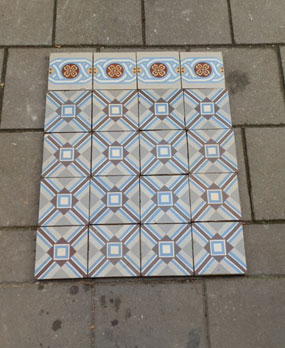 Antique Floor Tiles model: Art-deco ceramic motif tiles  