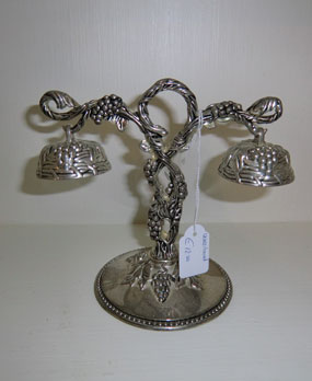 Antique silvered pepper and salt set