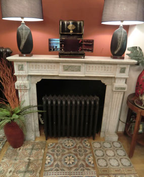 Antique marble fireplace modell: Empire conversion fireplace, detail