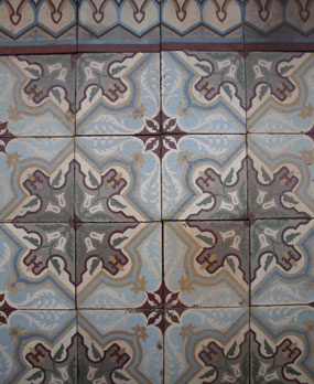 Antike Bodenfliesen model: Jugendstil keramik muster Fliesen
