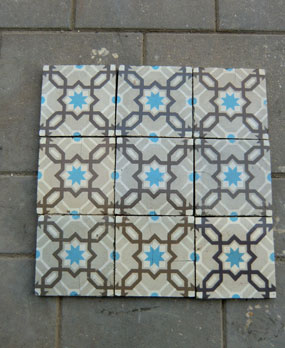 Antique  floor tiles model: Art-deco ceramic motif tiles