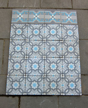 Antique  Floor Tiles model: Art- deco ceramic motif tiles
