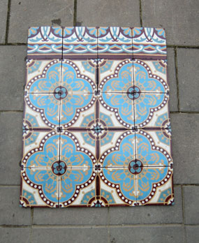 Antique floor tiles modell :Jugendstil ceramic motif tiles  