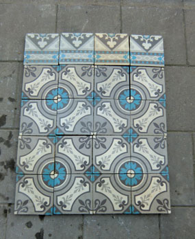 Antike Bodenfliesen model: Jugendstil keramik muster Fliesen