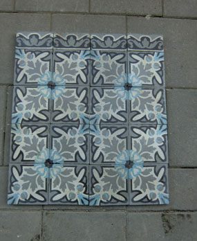 Antique floor tiles modell :Jugendstil ceramic motif tiles