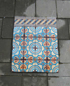 Antique floor tiles modell :Jugendstil ceramic motif tiles