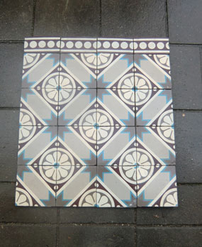 Antique Floor Tiles model: Art-deco ceramic motif tiles