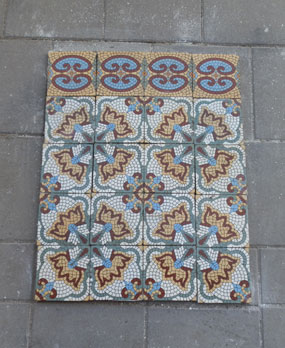 Antique floor tiles modell :Jugendstil ceramic motif tiles