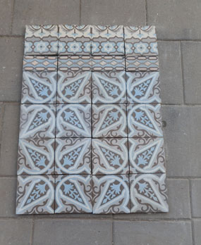 Antique Floor Tiles model: Art-deco ceramic motif tiles