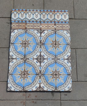 Antique floor tiles modell :Jugendstil ceramic motif tiles