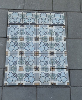 Antique floor tiles modell :Jugendstil ceramic motif tiles  