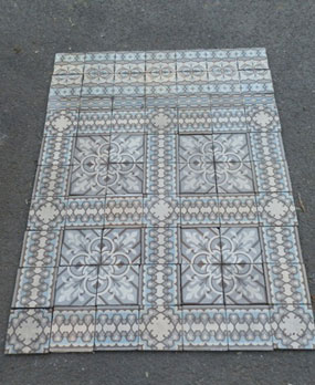 Antique floor tiles modell :Jugendstil ceramic motif tiles 