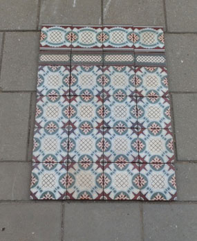 Antique floor tiles modell :Jugendstil ceramic motif tiles 