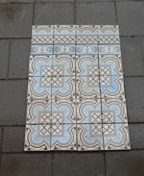 Antique Floor Tiles model: Art-deco ceramic motif tiles