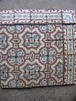 Antique  floor tiles model: Art- deco ceramic motif tiles