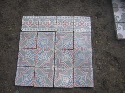 Antique floor tiles model: Art-Nouveau cement motif tiles