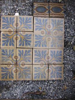Antique  floor tiles model: Jugendstil cement motif tiles