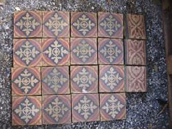 Antique floor tiles model: Art-Nouveau cement motif tiles